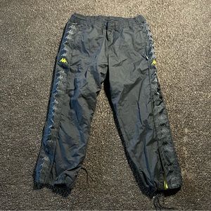 Blackout Polyester kappa track pants Sz S Loose/ Cropped Fit